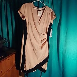 NWT Blush pink dress with black details